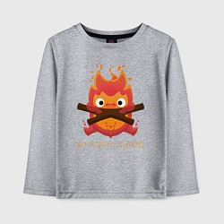 Лонгслив хлопковый детский My heart burns, цвет: меланж