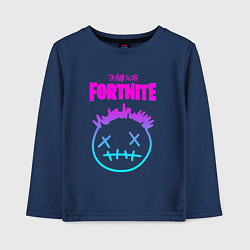 Лонгслив хлопковый детский TRAVIS SCOTT X FORTNITE, цвет: тёмно-синий