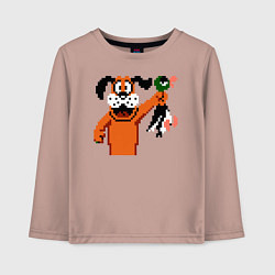 Лонгслив хлопковый детский Duck Hunt, цвет: пыльно-розовый