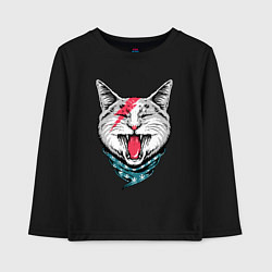 Лонгслив хлопковый детский Cat Bowie, цвет: черный