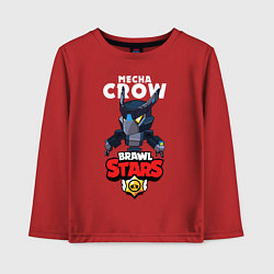 Лонгслив хлопковый детский B S MECHA CROW, цвет: красный