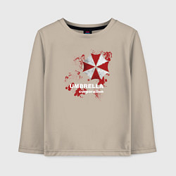 Лонгслив хлопковый детский Umbrella, цвет: миндальный