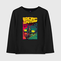 Лонгслив хлопковый детский Back to the Future, цвет: черный