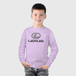 Лонгслив хлопковый детский LEXUS, цвет: лаванда — фото 2