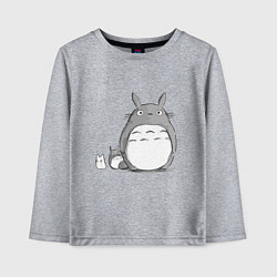 Лонгслив хлопковый детский Тоторо, цвет: меланж