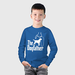 Лонгслив хлопковый детский The Dogfather - пародия, цвет: синий — фото 2
