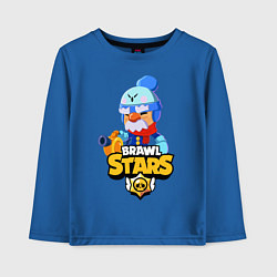 Лонгслив хлопковый детский BRAWL STARS GALE, цвет: синий