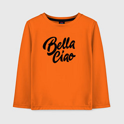 Лонгслив хлопковый детский Bella Ciao, цвет: оранжевый