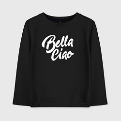 Лонгслив хлопковый детский Bella Ciao, цвет: черный