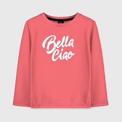 Лонгслив хлопковый детский Bella Ciao, цвет: коралловый