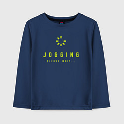 Лонгслив хлопковый детский Jogging, цвет: тёмно-синий