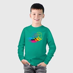 Лонгслив хлопковый детский Дональд Дак, цвет: зеленый — фото 2