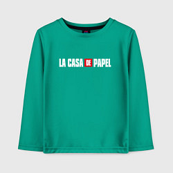 Лонгслив хлопковый детский La Casa de Papel Z, цвет: зеленый