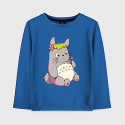 Лонгслив хлопковый детский Little Totoro, цвет: синий