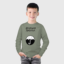Лонгслив хлопковый детский The Umbrella Academy, цвет: авокадо — фото 2