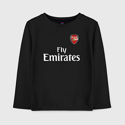 Лонгслив хлопковый детский ARSENAL, цвет: черный