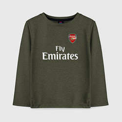 Лонгслив хлопковый детский ARSENAL, цвет: меланж-хаки