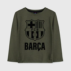 Лонгслив хлопковый детский BARCA, цвет: меланж-хаки