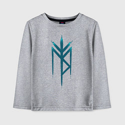 Лонгслив хлопковый детский Руны, цвет: меланж