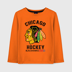 Лонгслив хлопковый детский CHICAGO BLACKHAWKS NHL, цвет: оранжевый