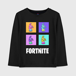 Лонгслив хлопковый детский Фортнайт поп-ап, цвет: черный