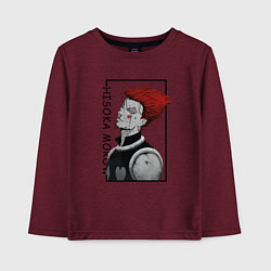 Лонгслив хлопковый детский Хисока Мороу Охотник х Охотник, цвет: меланж-бордовый