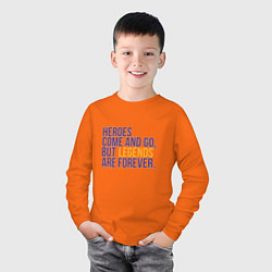 Лонгслив хлопковый детский Легенды Навсегда, цвет: оранжевый — фото 2