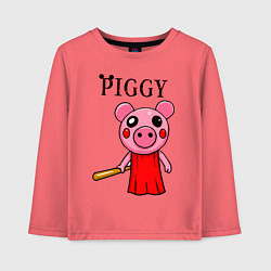 Лонгслив хлопковый детский ROBLOX PIGGY, цвет: коралловый