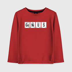 Лонгслив хлопковый детский GENIUS, цвет: красный