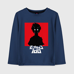 Лонгслив хлопковый детский Mob psycho 100 Z, цвет: тёмно-синий