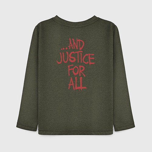 Детский лонгслив And Justice For All Metallica / Меланж-хаки – фото 2