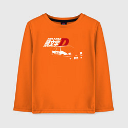 Лонгслив хлопковый детский INITIAL D, цвет: оранжевый