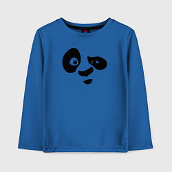 Лонгслив хлопковый детский Панда, цвет: синий