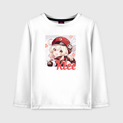 Лонгслив хлопковый детский Klee, цвет: белый