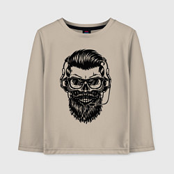 Лонгслив хлопковый детский Hipster, цвет: миндальный