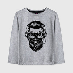 Лонгслив хлопковый детский Hipster, цвет: меланж