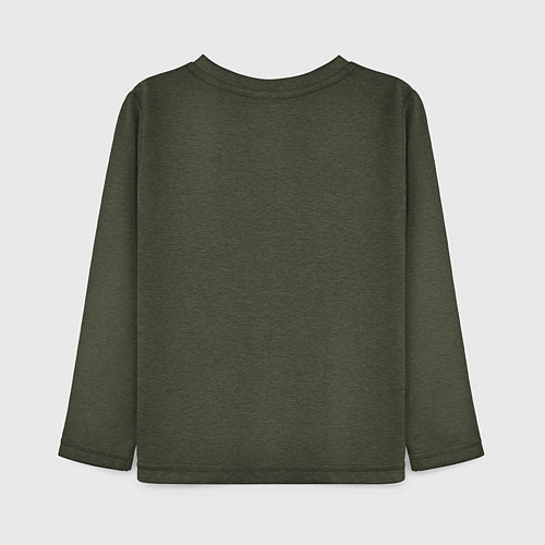 Детский лонгслив Печать Охотника на демонов / Меланж-хаки – фото 2