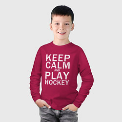 Лонгслив хлопковый детский K C a Play Hockey, цвет: маджента — фото 2