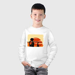 Лонгслив хлопковый детский Самурай Чамплу Мугэн и Дзин, цвет: белый — фото 2