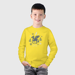 Лонгслив хлопковый детский Грифон, цвет: желтый — фото 2