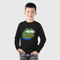 Лонгслив хлопковый детский Pepe MonkaS, цвет: черный — фото 2