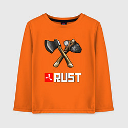 Лонгслив хлопковый детский RUST, цвет: оранжевый