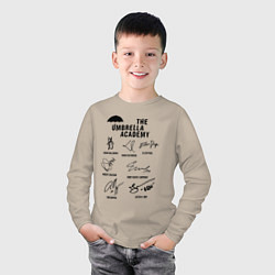 Лонгслив хлопковый детский АК АМБРЕЛЛА АВТОГРАФЫ АКТЁРОВ, цвет: миндальный — фото 2