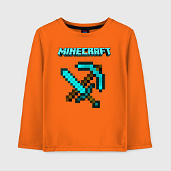 Лонгслив хлопковый детский Minecraft, цвет: оранжевый