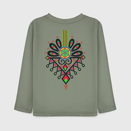 Детский лонгслив Польский узор Парзеница / Авокадо – фото 2