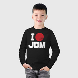 Лонгслив хлопковый детский JDM, цвет: черный — фото 2