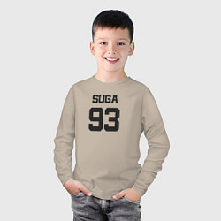 Лонгслив хлопковый детский BTS - Suga 93, цвет: миндальный — фото 2