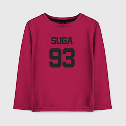Лонгслив хлопковый детский BTS - Suga 93, цвет: маджента