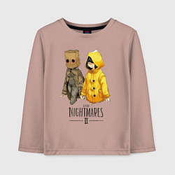 Лонгслив хлопковый детский Little Nightmares 2, цвет: пыльно-розовый