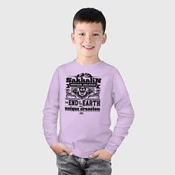 Лонгслив хлопковый детский Сахалин - остров мечты, цвет: лаванда — фото 2
